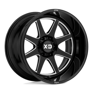 XD Series XD844 PIKE Gloss Black Milled 20x9 00 8x170mm 125.1mm - WheelWiz