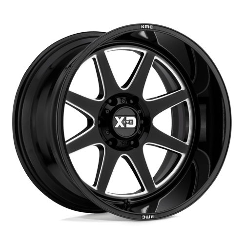 XD Series XD844 PIKE Gloss Black Milled 20x10 -18 5x127mm 71.5mm - Wheelwiz