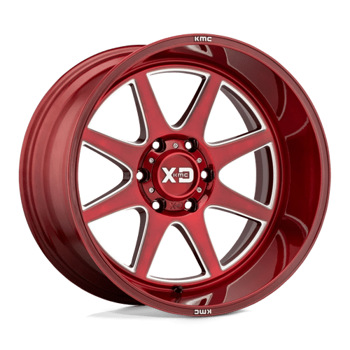 XD Series XD844 PIKE Brushed Red W/ Milled Accents 20x10 -18 6x135mm 87.1mm - Wheelwiz