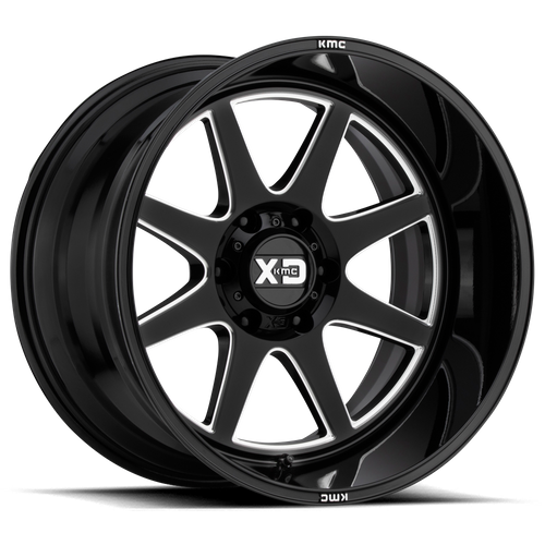 XD Series XD844 PIKE Gloss Black Milled 20x10 -18 8x165.1mm 125.1mm - Wheelwiz