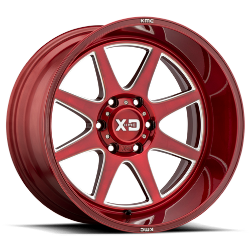 XD Series XD844 PIKE Brushed Red W/ Milled Accents 20x10 -18 5x139.7mm 78.1mm