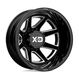 XD Series XD845 PIKE DUALLY Gloss Black Milled - Rear 20x8.25 -176 8x200mm 142mm - WheelWiz