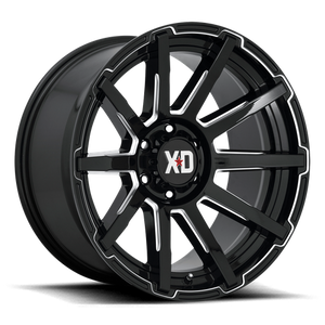 XD Series XD847 OUTBREAK Gloss Black Milled 20x9 +18 5x150mm 110.1mm