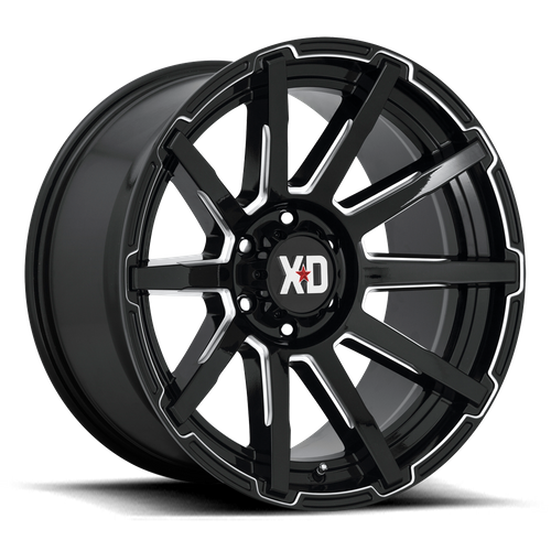 XD Series XD847 OUTBREAK Gloss Black Milled 16x8 +10 5x114.3mm 72.6mm