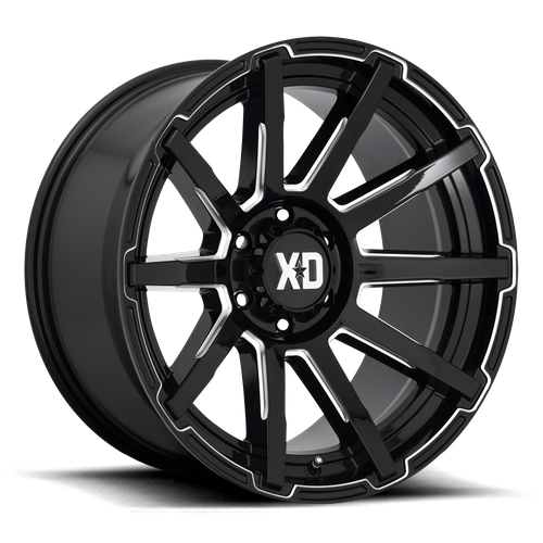 XD Series XD847 OUTBREAK Gloss Black Milled 20x10 -18 5x127mm 71.5mm