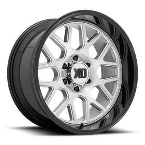 XD Series XD849 GRENADE II Brushed Milled W/ G-black Lip 20x9 0 6x139.7mm 106.1mm - Wheelwiz