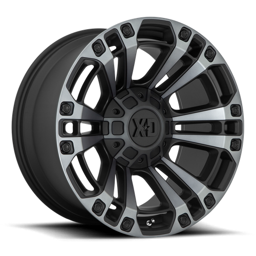 XD Series XD851 MONSTER 3 Satin Black W/ Gray Tint 20x10 -18 Custom 78.1mm