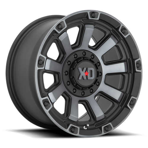 XD Series XD852 GAUNTLET Satin Black W/ Gray Tint 20x9 0 8x165.1mm 125.1mm