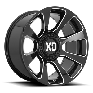 XD Series XD854 REACTOR Gloss Black Milled 20x9 0 6x135|6x139.7mm 106.1mm