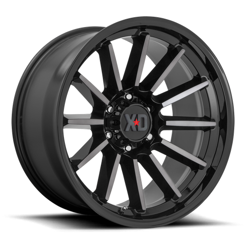 XD Series XD855 LUXE Gloss Black Mach W/ Gray Tint 20x10 -18 5x127mm 71.5mm - Wheelwiz
