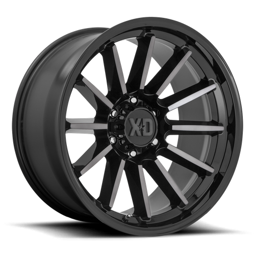 XD Series XD855 LUXE Gloss Black Mach W/ Gray Tint 20x10 -18 5x127mm 71.5mm - Wheelwiz