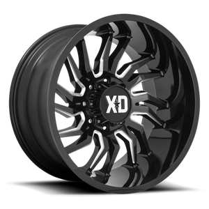 XD Series XD858 TENSION Gloss Black Milled 20x10 -18 6x139.7mm 106.1mm