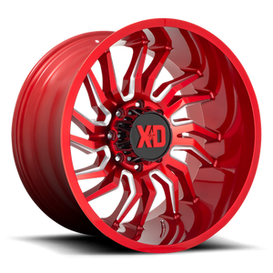 XD Series XD858 TENSION Candy Red Milled 22x10 -18 6x139.7mm 106.1mm
