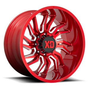 XD Series XD858 TENSION Candy Red Milled 20x10 -18 6x135mm 87.1mm
