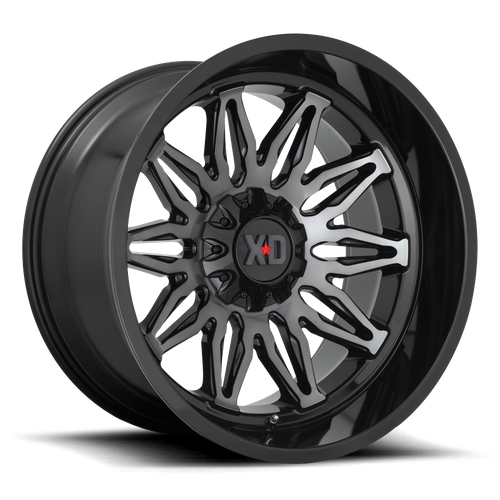 XD Series XD859 GUNNER Gloss Black Mach W/ Gray Tint 22x10 -18 6x135|6x139.7mm 106.1mm
