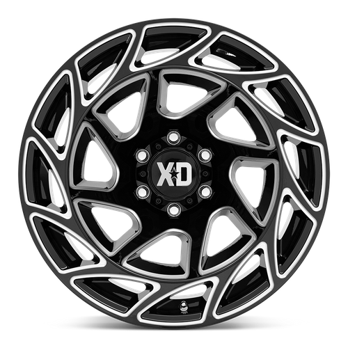 XD Series XD860 ONSLAUGHT Gloss Black Milled 20x12 -44 5x127mm 71.5mm