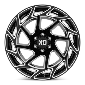 XD Series XD860 ONSLAUGHT Gloss Black Milled 22x12 -44 5x127mm 71.5mm