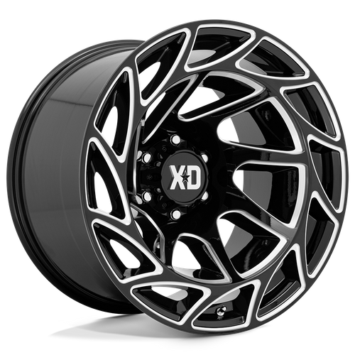 XD Series XD860 ONSLAUGHT Gloss Black Milled 20x12 -44 8x170mm 125.1mm