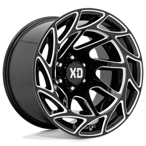 XD Series XD860 ONSLAUGHT Gloss Black Milled 20x12 -44 5x127mm 71.5mm