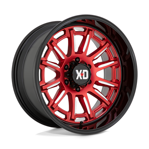 XD Series XD865 PHOENIX Candy Red Milled W/ Black Lip 20x10 -18 5x127mm 71.5mm - Wheelwiz