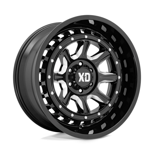 XD Series XD866 OUTLANDER Gloss Black Milled 20x10 -18 8x180mm 124.2mm - WheelWiz