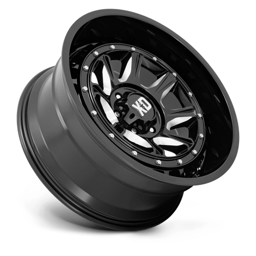 XD Series XD866 OUTLANDER Gloss Black Milled 22x10 -36 8x170mm 125.1mm - Wheelwiz