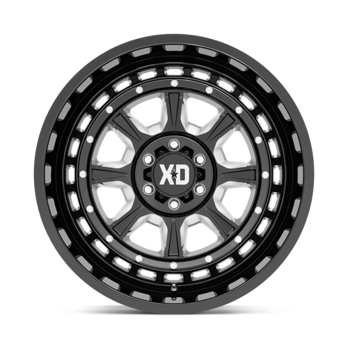XD Series XD866 OUTLANDER Gloss Black Milled 20x10 -36 6x139.7mm 106.1mm - Wheelwiz