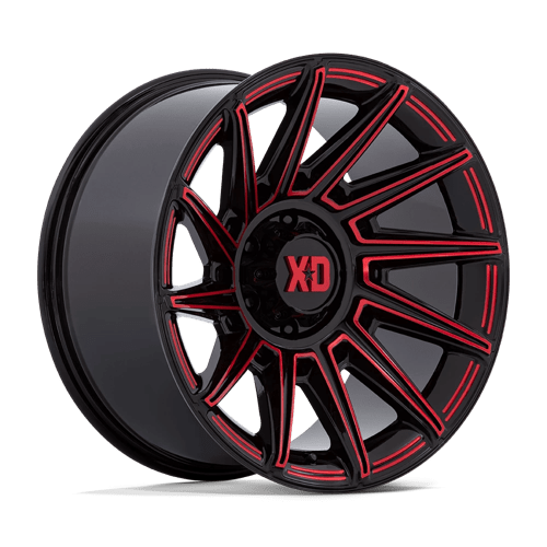 XD Series XD867 SPECTER Gloss Black W/ Red Tint 20x10 -18 8x180mm 124.2mm - Wheelwiz