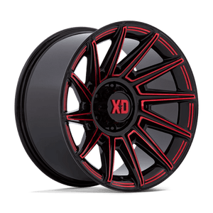 XD Series XD867 SPECTER Gloss Black W/ Red Tint 20x10 -18 6x139.7mm 106.1mm - Wheelwiz