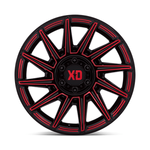 XD Series XD867 SPECTER Gloss Black W/ Red Tint 20x10 -18 8x165.1mm 125.1mm - Wheelwiz