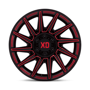 XD Series XD867 SPECTER Gloss Black W/ Red Tint 20x10 -18 8x165.1mm 125.1mm - Wheelwiz
