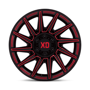 XD Series XD867 SPECTER Gloss Black W/ Red Tint 20x10 -18 6x139.7mm 106.1mm - Wheelwiz