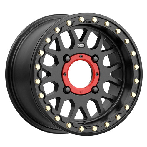XD Series XS235 GRENADE BEADLOCK Satin Black 15x10 +38 4x156mm 132mm - Wheelwiz