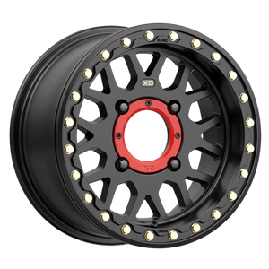 XD Series XS235 GRENADE BEADLOCK Satin Black 14x10 00 4x110mm 86mm - WheelWiz