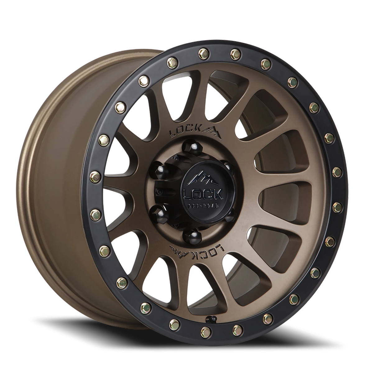 Lock Offroad Yosemite Matte Desert Bronze W/ Matte Black Ring 20x9 +18 6x135mm 87.1mm
