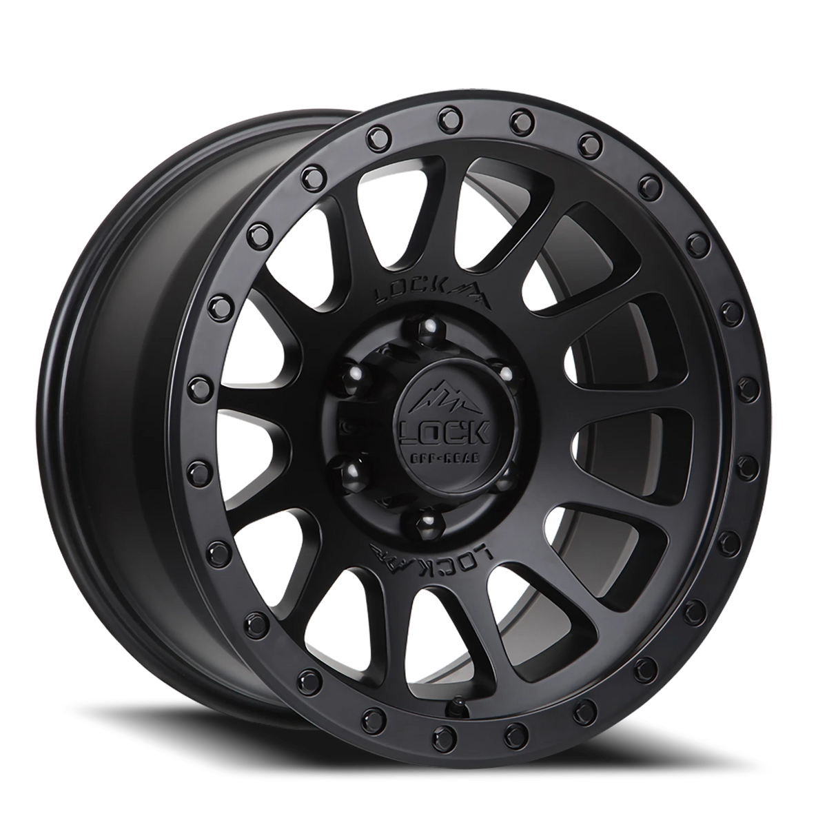 Lock Offroad Yosemite Matte Black W/ Matte Black Ring 20x10 -18 5x127mm 71.6mm
