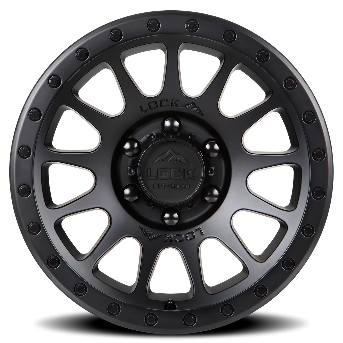 Lock Offroad Yosemite Matte Black W/ Matte Black Ring 20x9 +18 6x139.7mm 106.2mm