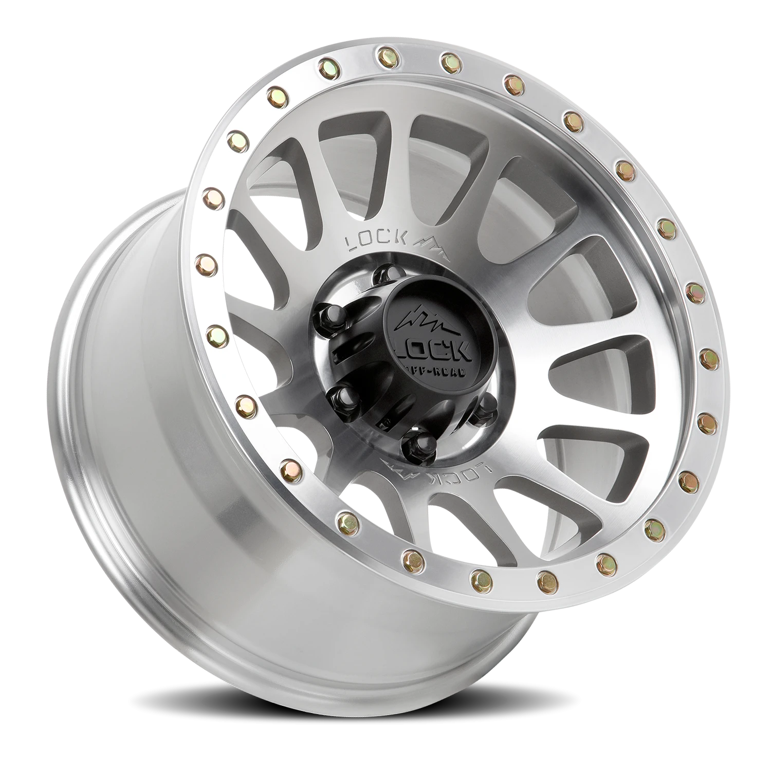 Lock Offroad Yosemite Machined Silver W/ Clear Coat 17x9 0 5x127mm 71.5mm