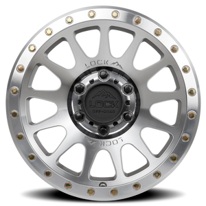 Lock Offroad Yosemite Machined Silver W/ Clear Coat 20x9 +18 6x135mm 87.1mm