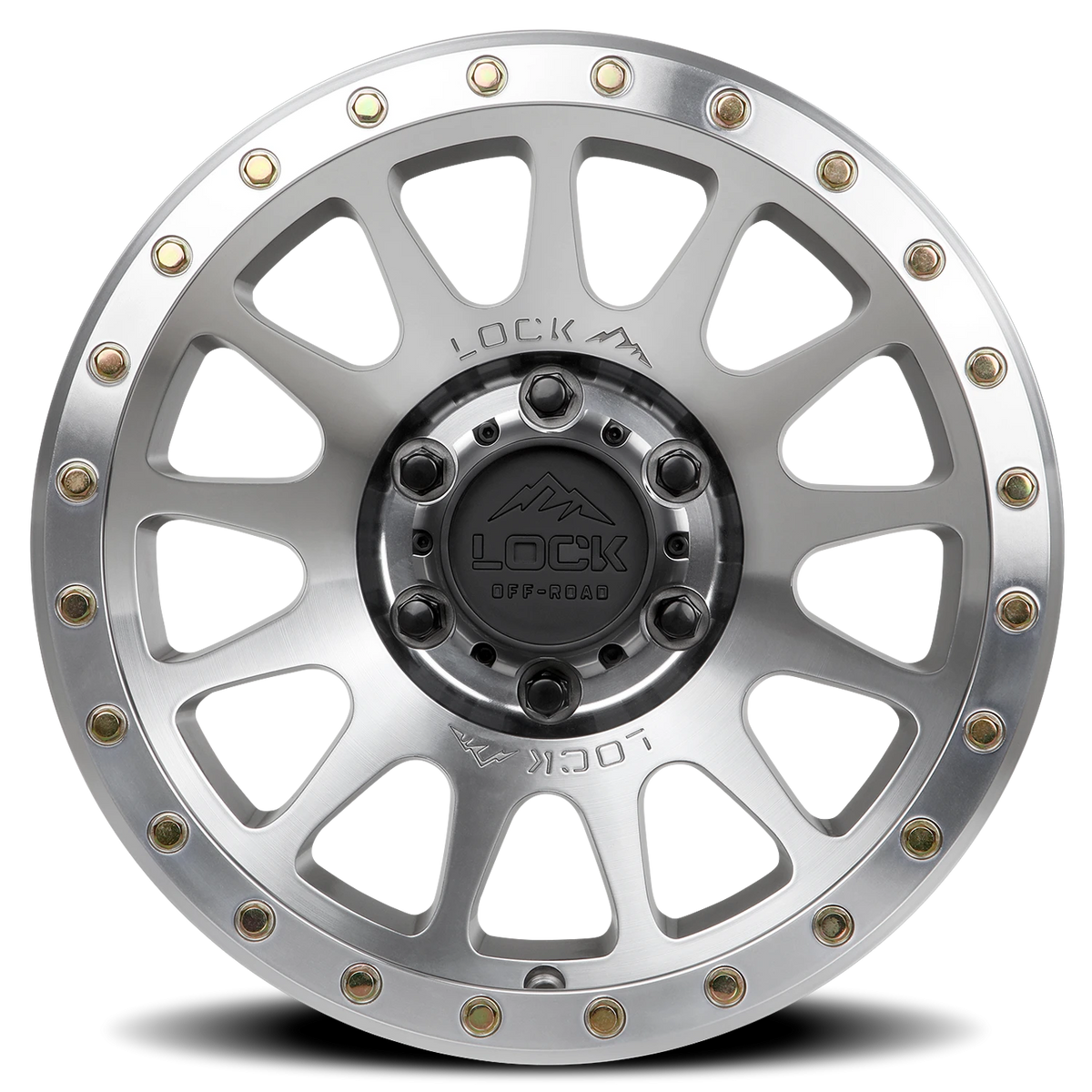 Lock Offroad Yosemite Machined Silver W/ Clear Coat 17x9 0 6x139.7mm 106.2mm