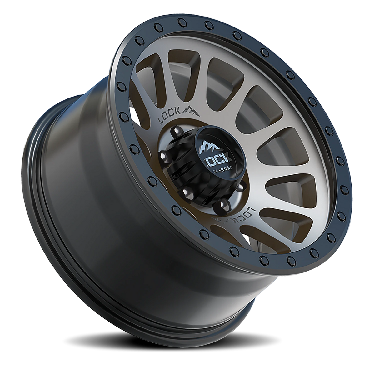 Lock Offroad Yosemite Matte Grey W/ Matte Black Ring 20x10 -18 6x139.7mm 106.2mm
