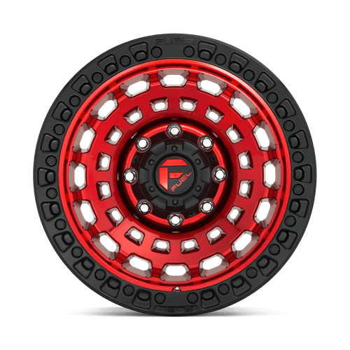 Fuel Offroad D632 ZEPHYR Candy Red Black Bead Ring 18x9 +1 6x139.7mm 106.1mm - Wheelwiz