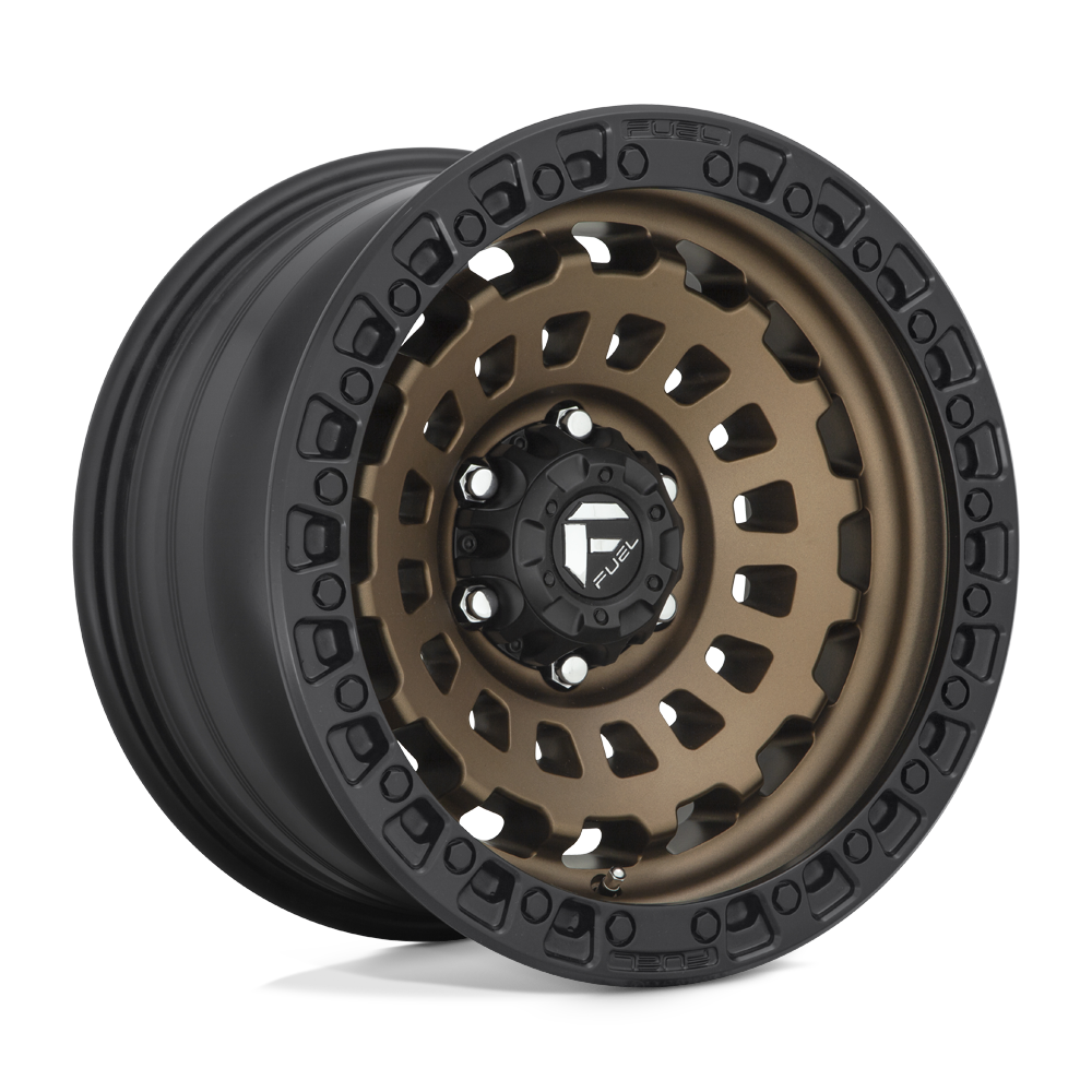 Fuel Offroad D634 ZEPHYR Matte Bronze Black Bead Ring 17x9 +1 8x180mm 124.2mm - WheelWiz
