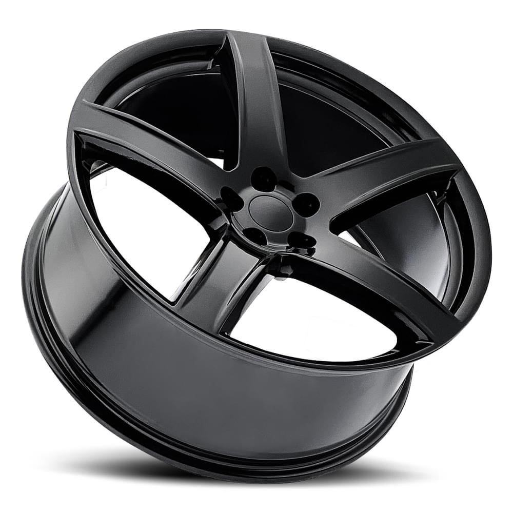 Factory Reproductions FR 77 Gloss Black 24x10 +25.4 5x139.7mm 77.8mm