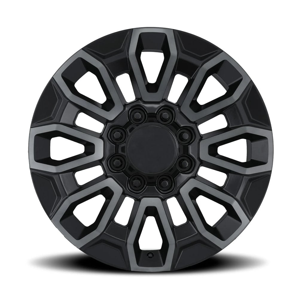 Factory Reproductions FR 277 Satin Black Dark Clear Coat 22x8.5 +44 8x180mm 124.1mm