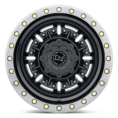 Black Rhino ABRAMS Gloss Gun Black Mach Dark Tint 17x8.5 0 6x139.7mm 112.1mm - Wheelwiz