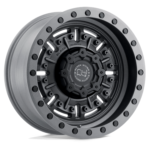 Black Rhino ABRAMS Textured Matte Gunmetal 18x9.5 +12 6x139.7mm 112.1mm - Wheelwiz