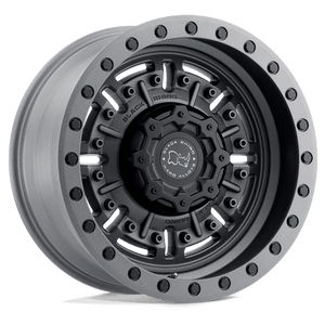 Black Rhino ABRAMS Textured Matte Gunmetal 17x9.5 -18 8x165.1mm 122.4mm - Wheelwiz