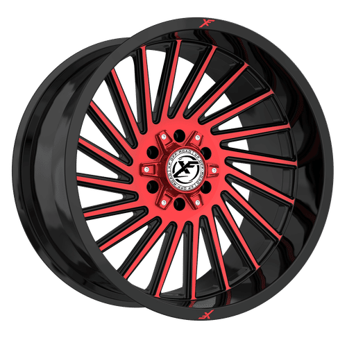 XF Off-Road XF-239 Black Machined Red 20x10 -12 5x127|5x139.7mm 78.1mm - Wheelwiz