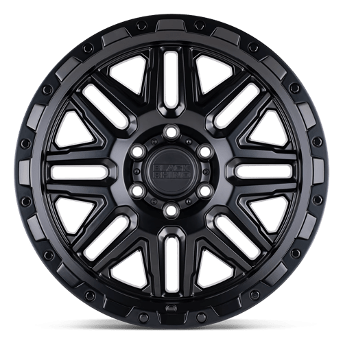 Black Rhino ALAMO Matte Black W/ Black Bolts 20x9 -18 8x165.1mm 122.4mm - Wheelwiz